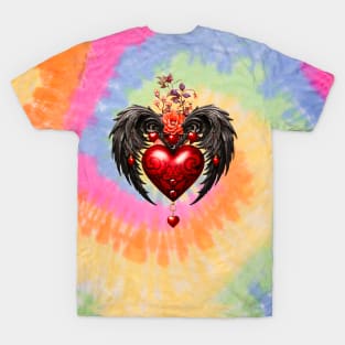 Wonderful heart with black wings T-Shirt